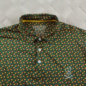 Barstool Sports Polo Shirt Mens 2XL All Over Print Performance Stretch Golf